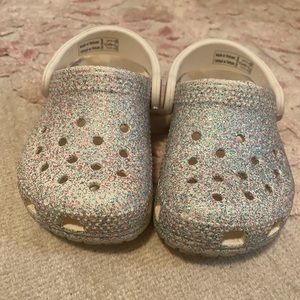 Toddler classic glitter Crocs